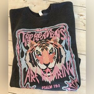 Psalm 19:1 Sweatshirt Size Medium Religious Christian Apparel